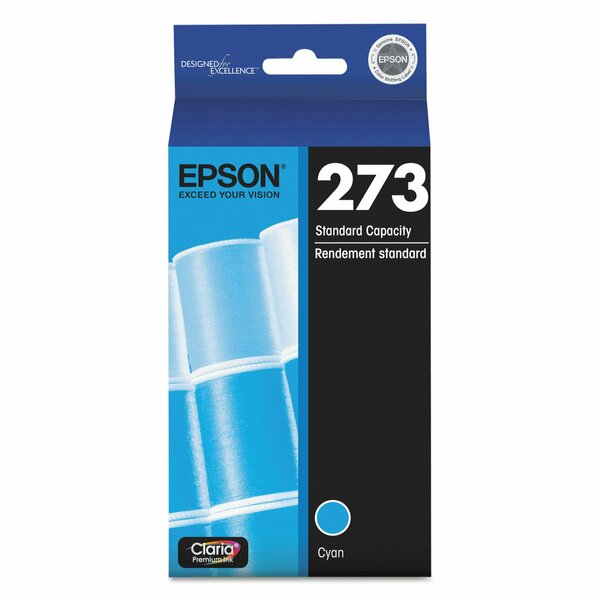 Epson T273220S (273) Claria Ink, 300 Page-Yield, Cyan T273220-S